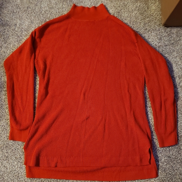 Style & Co. Tops - Style & Co. Vibrant Orange Ribbed Mock Turtleneck 1X